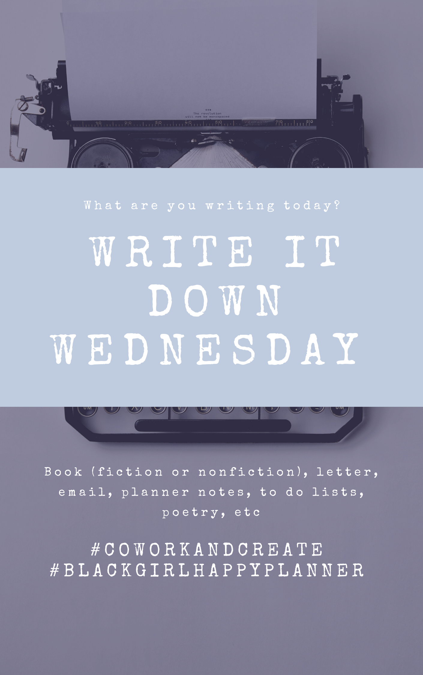 Write It Down Wednesday