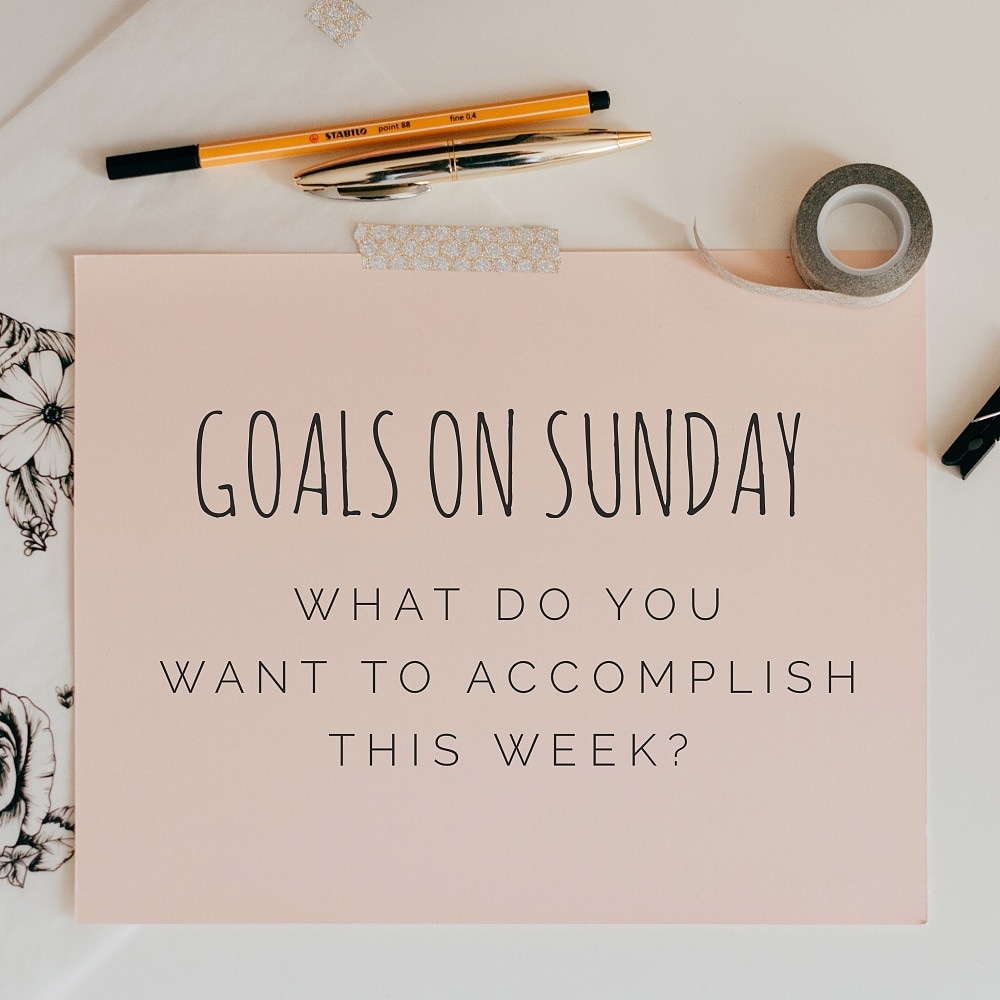 Goals On Sunday: Please Share